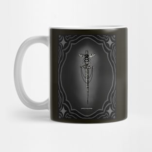 Bee Dagger | Black and White Version Mug